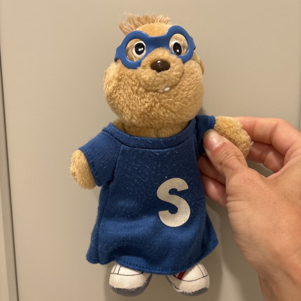 7" Alvin and the Chipmunks "Simon Chipmunk" Vintage Plush Stuffed Toy 1987